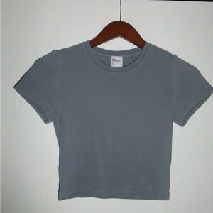 TNA Slate Blue Cropped Tee